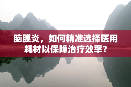脑膜炎，如何精准选择医用耗材以保障治疗效率？