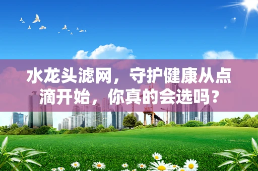 水龙头滤网，守护健康从点滴开始，你真的会选吗？