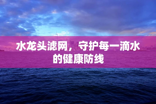 水龙头滤网，守护每一滴水的健康防线