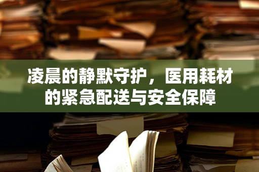 凌晨的静默守护，医用耗材的紧急配送与安全保障