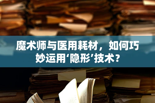 魔术师与医用耗材，如何巧妙运用‘隐形’技术？