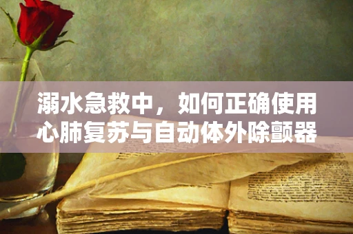 溺水急救中，如何正确使用心肺复苏与自动体外除颤器（AED）的衔接？