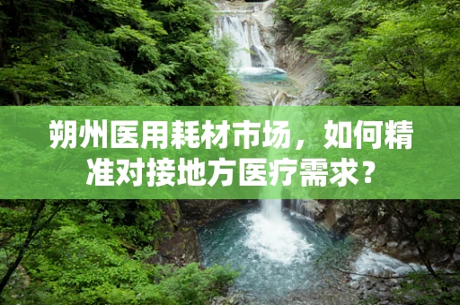 朔州医用耗材市场，如何精准对接地方医疗需求？