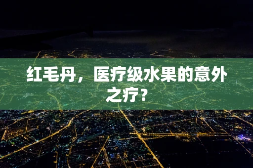 红毛丹，医疗级水果的意外之疗？