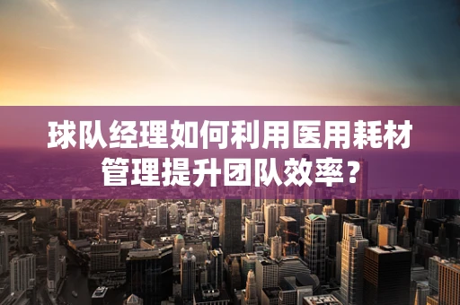 球队经理如何利用医用耗材管理提升团队效率？