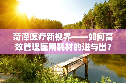 菏泽医疗新视界——如何高效管理医用耗材的进与出？