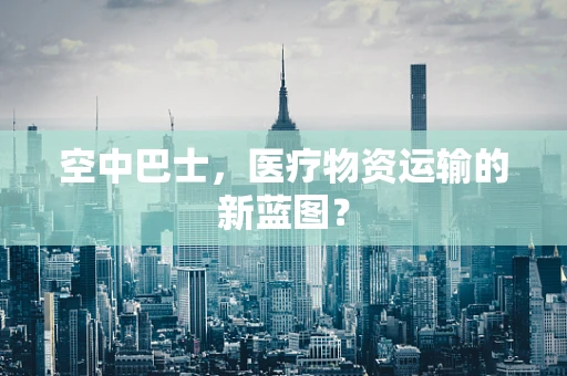 空中巴士，医疗物资运输的新蓝图？