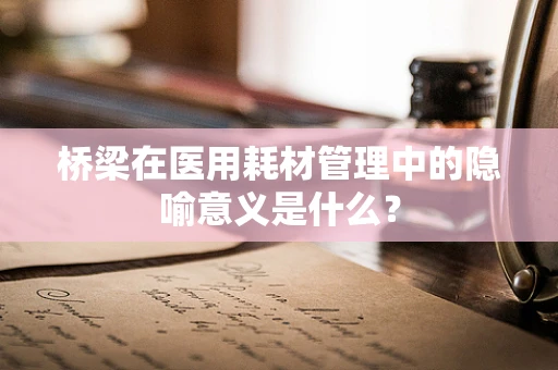 桥梁在医用耗材管理中的隐喻意义是什么？