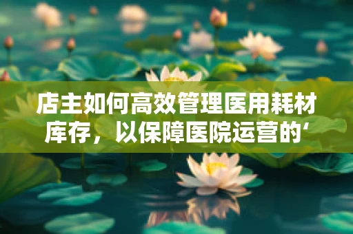 店主如何高效管理医用耗材库存，以保障医院运营的‘隐形’英雄？
