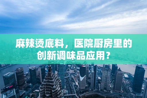 麻辣烫底料，医院厨房里的创新调味品应用？