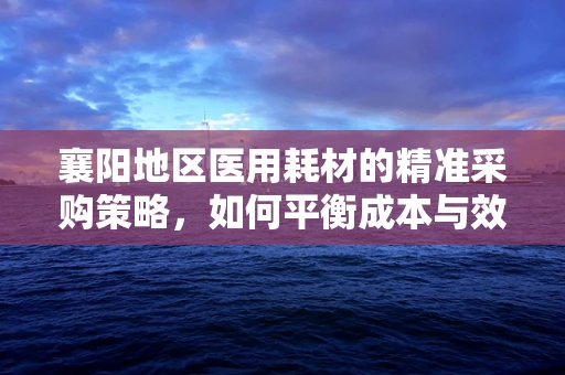 襄阳地区医用耗材的精准采购策略，如何平衡成本与效率？
