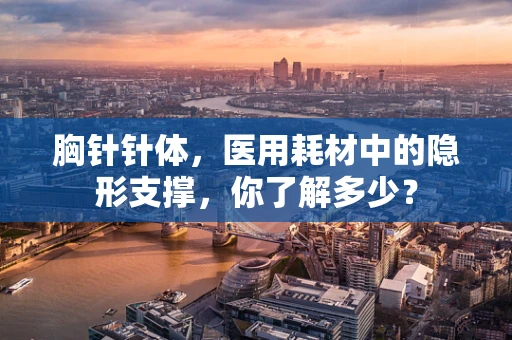 胸针针体，医用耗材中的隐形支撑，你了解多少？