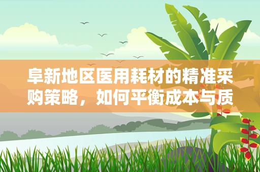 阜新地区医用耗材的精准采购策略，如何平衡成本与质量？