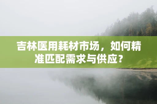 吉林医用耗材市场，如何精准匹配需求与供应？