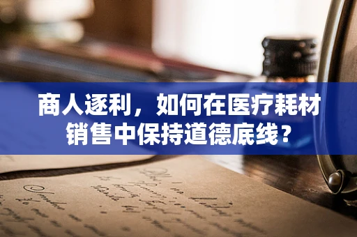 商人逐利，如何在医疗耗材销售中保持道德底线？