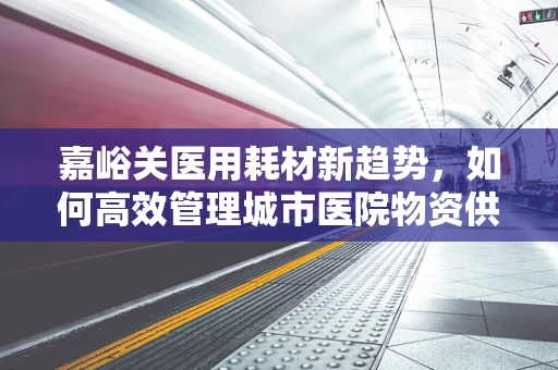 嘉峪关医用耗材新趋势，如何高效管理城市医院物资供应？