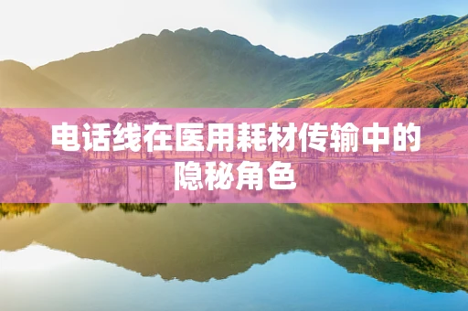 电话线在医用耗材传输中的隐秘角色