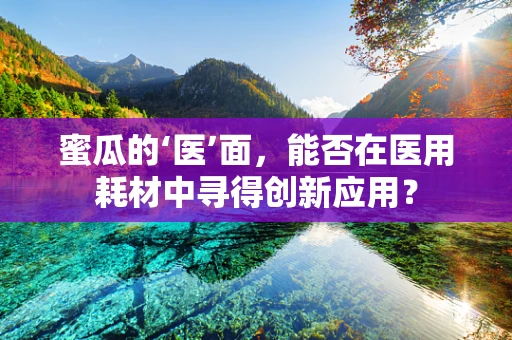 蜜瓜的‘医’面，能否在医用耗材中寻得创新应用？