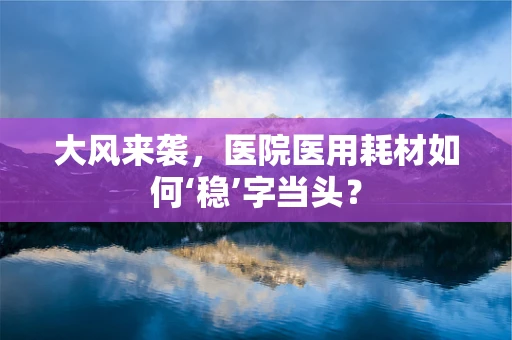 大风来袭，医院医用耗材如何‘稳’字当头？