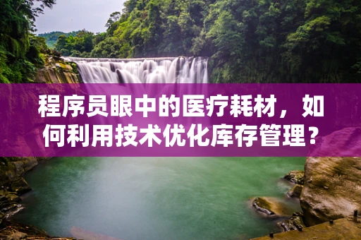 程序员眼中的医疗耗材，如何利用技术优化库存管理？