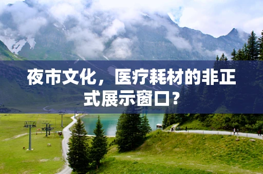夜市文化，医疗耗材的非正式展示窗口？