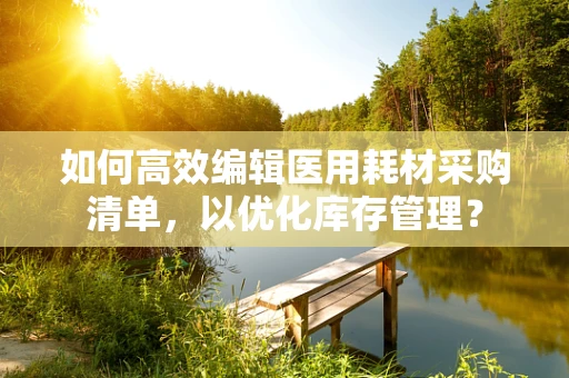 如何高效编辑医用耗材采购清单，以优化库存管理？