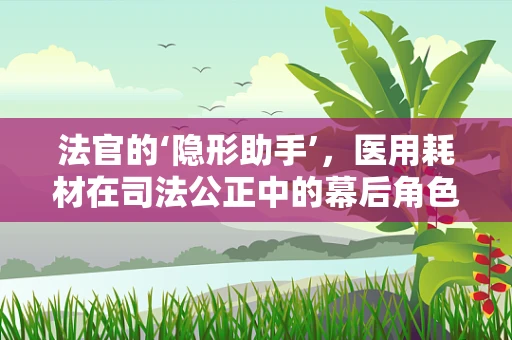 法官的‘隐形助手’，医用耗材在司法公正中的幕后角色