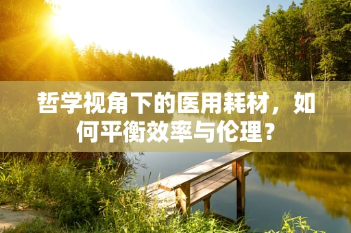 哲学视角下的医用耗材，如何平衡效率与伦理？