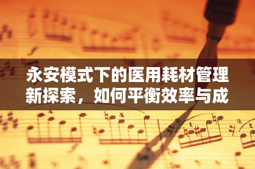 永安模式下的医用耗材管理新探索，如何平衡效率与成本控制？
