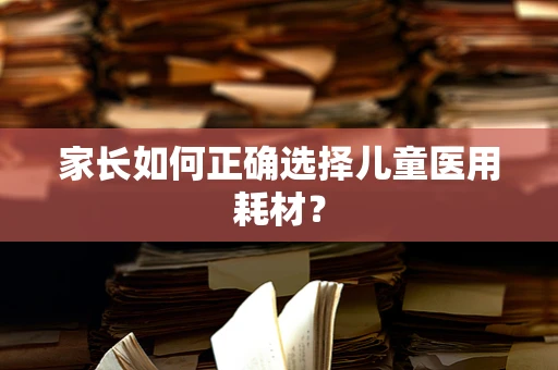 家长如何正确选择儿童医用耗材？