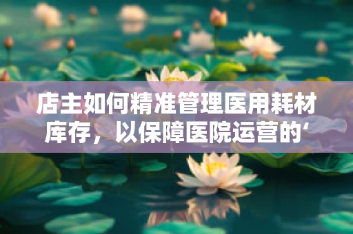 店主如何精准管理医用耗材库存，以保障医院运营的‘生命线’？
