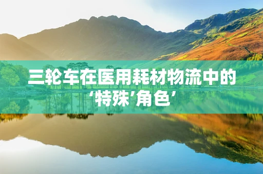三轮车在医用耗材物流中的‘特殊’角色’