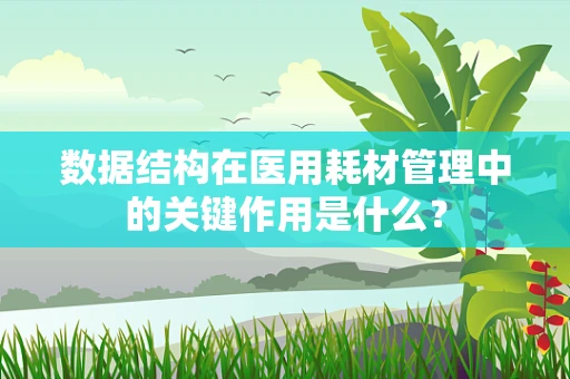 数据结构在医用耗材管理中的关键作用是什么？