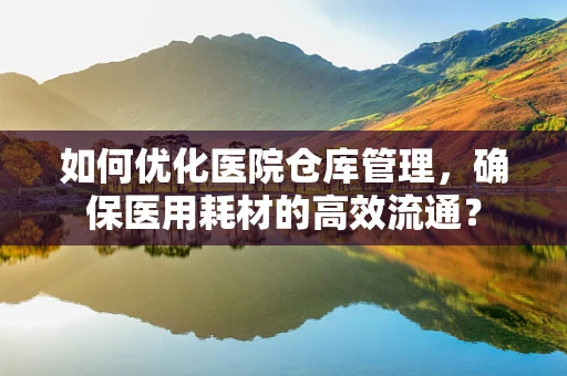 如何优化医院仓库管理，确保医用耗材的高效流通？