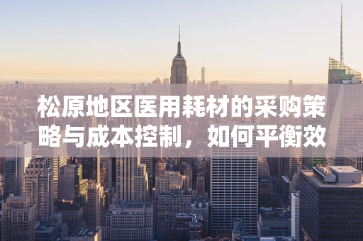 松原地区医用耗材的采购策略与成本控制，如何平衡效率与成本？