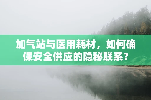 加气站与医用耗材，如何确保安全供应的隐秘联系？