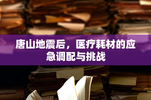 唐山地震后，医疗耗材的应急调配与挑战