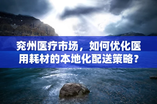 兖州医疗市场，如何优化医用耗材的本地化配送策略？