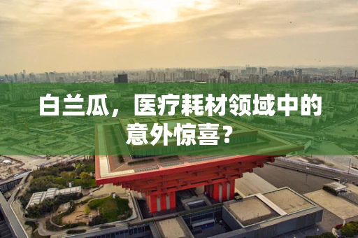 白兰瓜，医疗耗材领域中的意外惊喜？