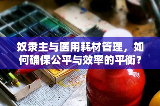 奴隶主与医用耗材管理，如何确保公平与效率的平衡？