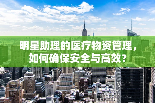 明星助理的医疗物资管理，如何确保安全与高效？