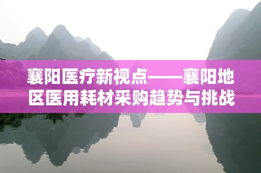 襄阳医疗新视点——襄阳地区医用耗材采购趋势与挑战