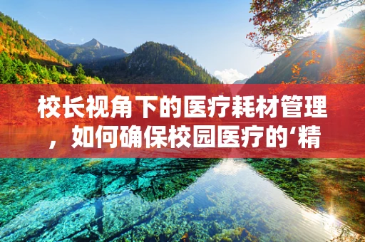 校长视角下的医疗耗材管理，如何确保校园医疗的‘精准供给’？