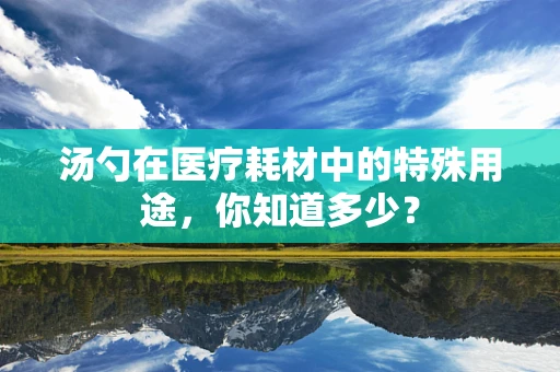 汤勺在医疗耗材中的特殊用途，你知道多少？