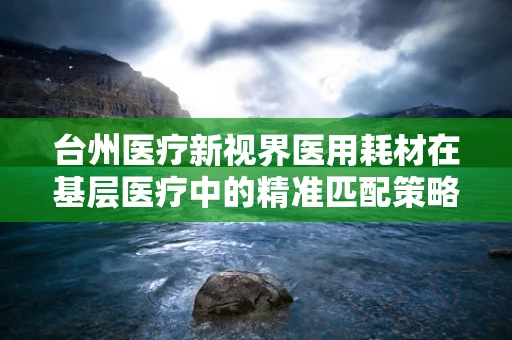 台州医疗新视界医用耗材在基层医疗中的精准匹配策略