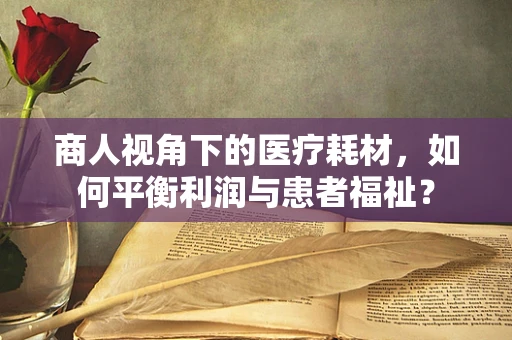 商人视角下的医疗耗材，如何平衡利润与患者福祉？