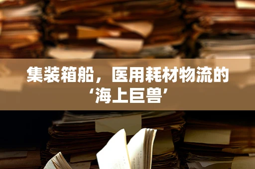 集装箱船，医用耗材物流的‘海上巨兽’