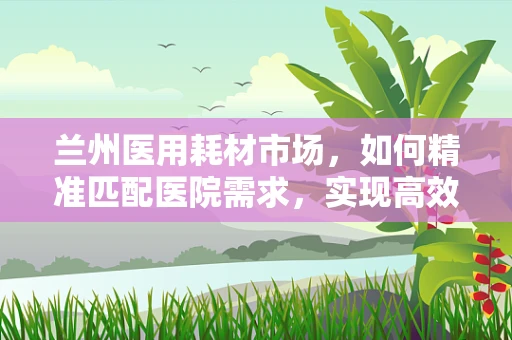 兰州医用耗材市场，如何精准匹配医院需求，实现高效供应？