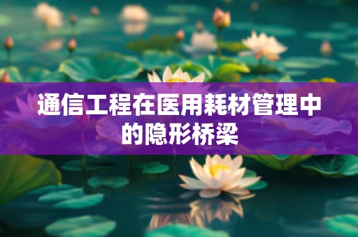 通信工程在医用耗材管理中的隐形桥梁