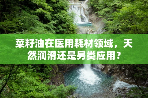 菜籽油在医用耗材领域，天然润滑还是另类应用？